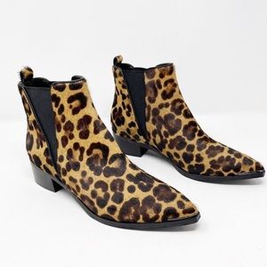 Marc Fisher Calf Hair Pointy Cheetah Ankle Booties